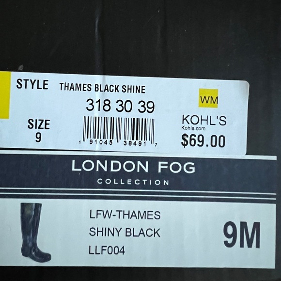 London Fog Tall Rainboots - Picture 7 of 7